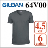 4.5 oz ソフトスタイル VネックTシャツ