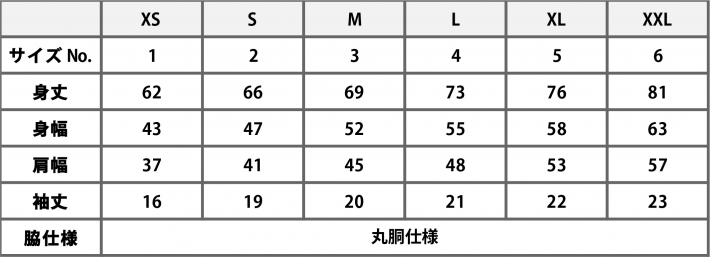 サイズ表