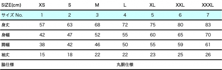 サイズ表