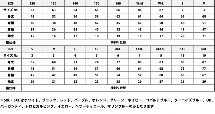 サイズ表