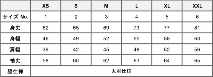 サイズ表