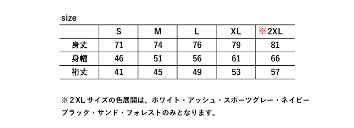 サイズ表