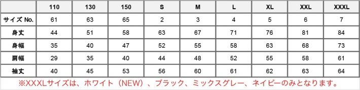 サイズ表