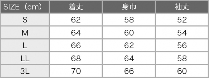 サイズ表