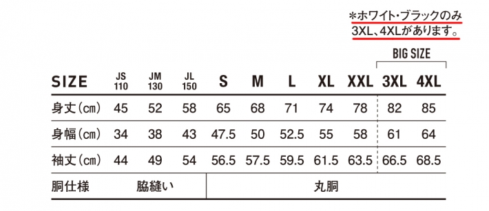 サイズ表
