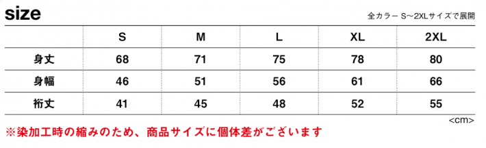 サイズ表