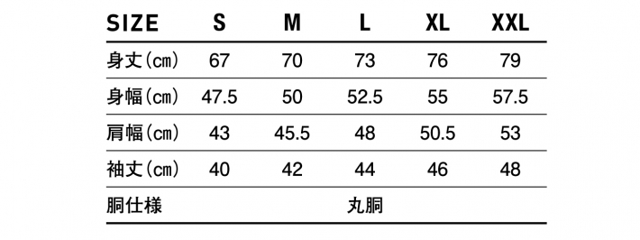 サイズ表