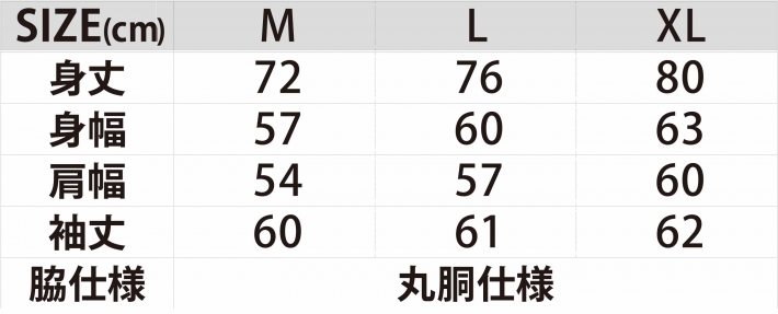 サイズ表