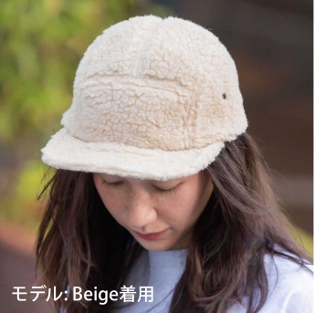 ボアマテリアルジョッキーキャンパーキャップ