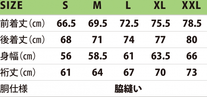 サイズ表