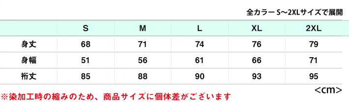 サイズ表