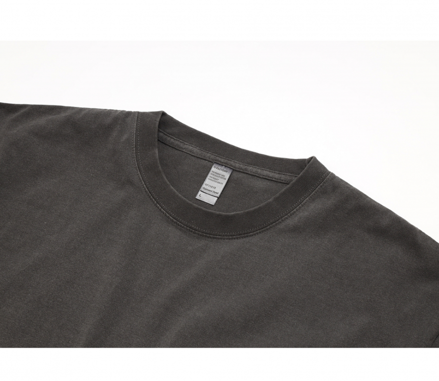 6.6オンス ロングスリーブガーメントダイTシャツ(1.6インチリブ)